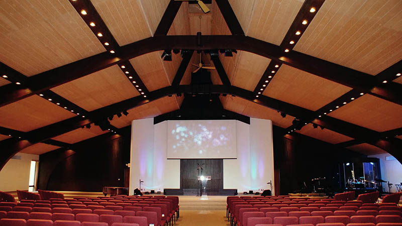 Danley speakers in a LCR configuration solved the coverage issues at the Wildwood Church